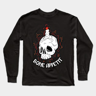 Halloween Costume Scary Skeleton Skull Face Horror Party Long Sleeve T-Shirt